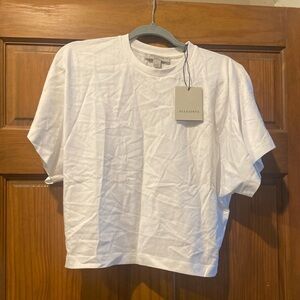 NWT! AllSaints White cropped T-Shirt Sz med